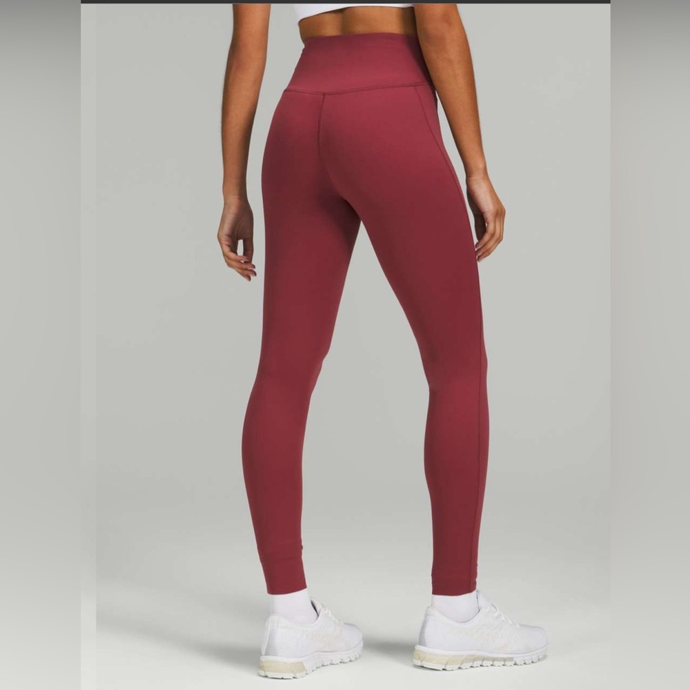 Lululemon Base Pace High-Rise Tight 28" Brushed Nulux Mulled Wine size 6